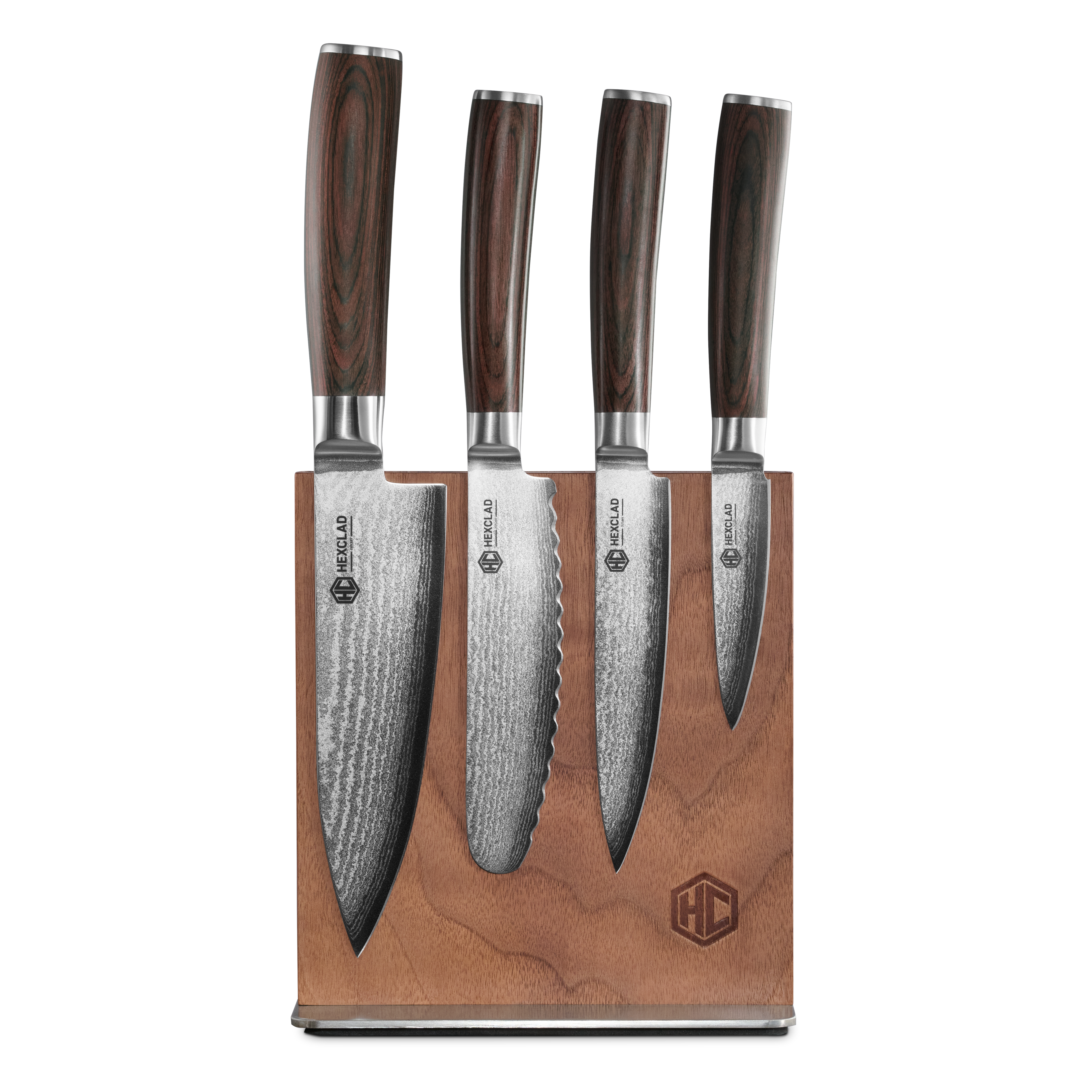 Damascus Steel Studio Knife Set, 5-pc (Espresso)
